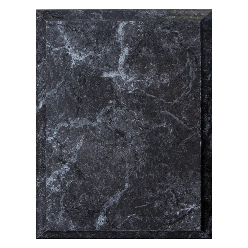 PE-9B Improved Finish Cove Edge Plaque, Black Marble Finish - 9" x 12"