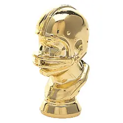 63-G Studded Plaque Mount, Football Helmet - 3" x 4" 