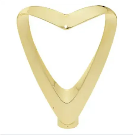1129-G Ribbon Style Medal Holding Figure, Gold - 5 1/4"